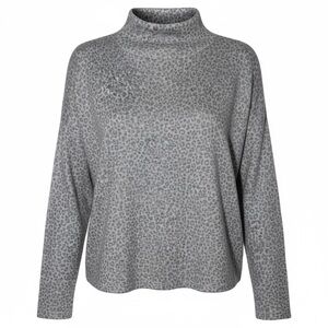 Banana Republic Gray‎ Leopard Print Mock Neck Top – Women’s XS (Oversized Fit)